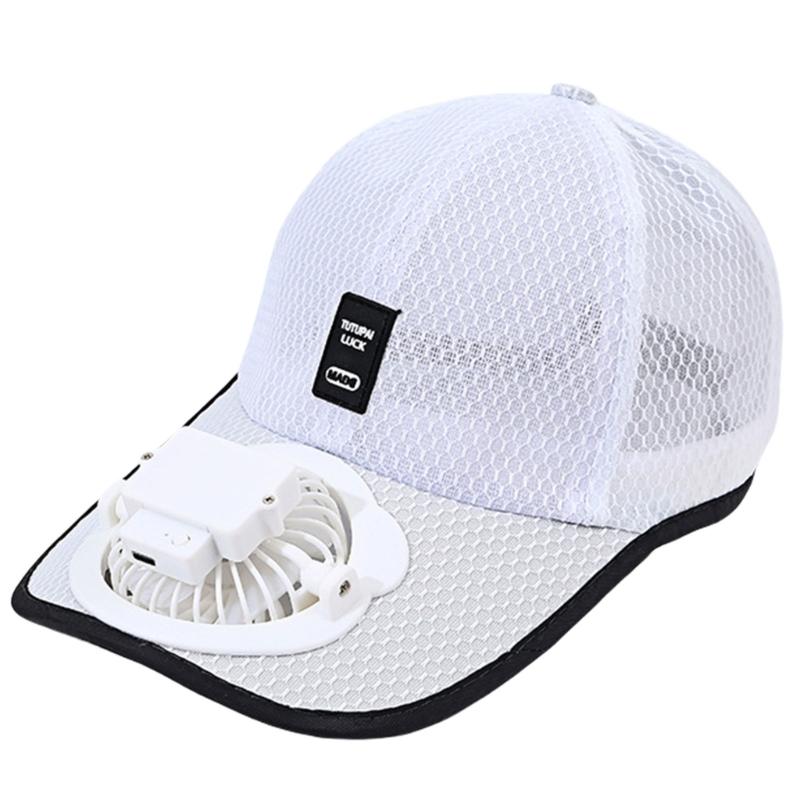 Sunshade Adjustable Baseball Hat with Fan Breathable Sports Hat for Kids Breathable Adjustable Baseball Hat