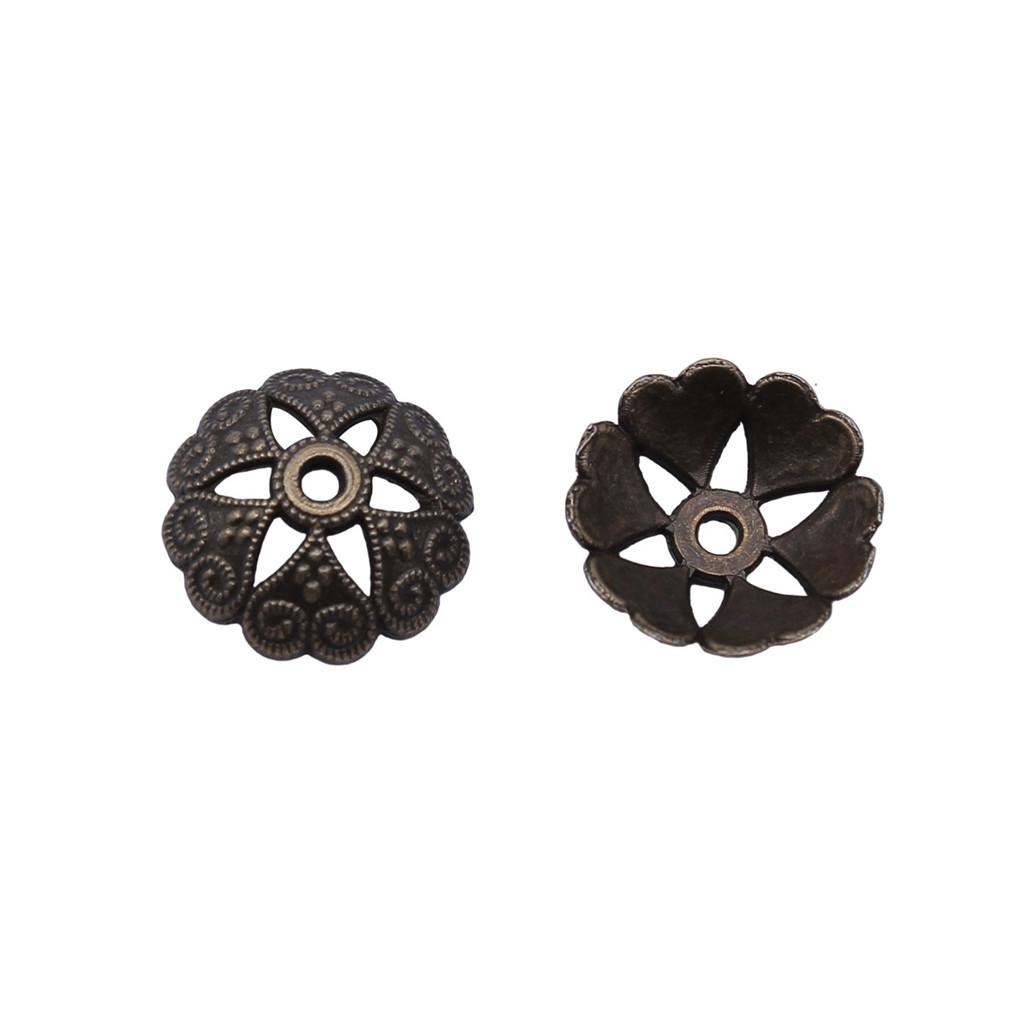 Textured Bead Cap Charms Dome Covers For Pearl And Gemscolor Jewelry Findings
