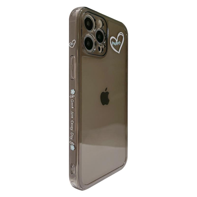 Simple Couple IPhone16 Apple Mobile Phone Shell 16Pro Max Transparent 13 Suitable for 8plus Side XS Soft Shell