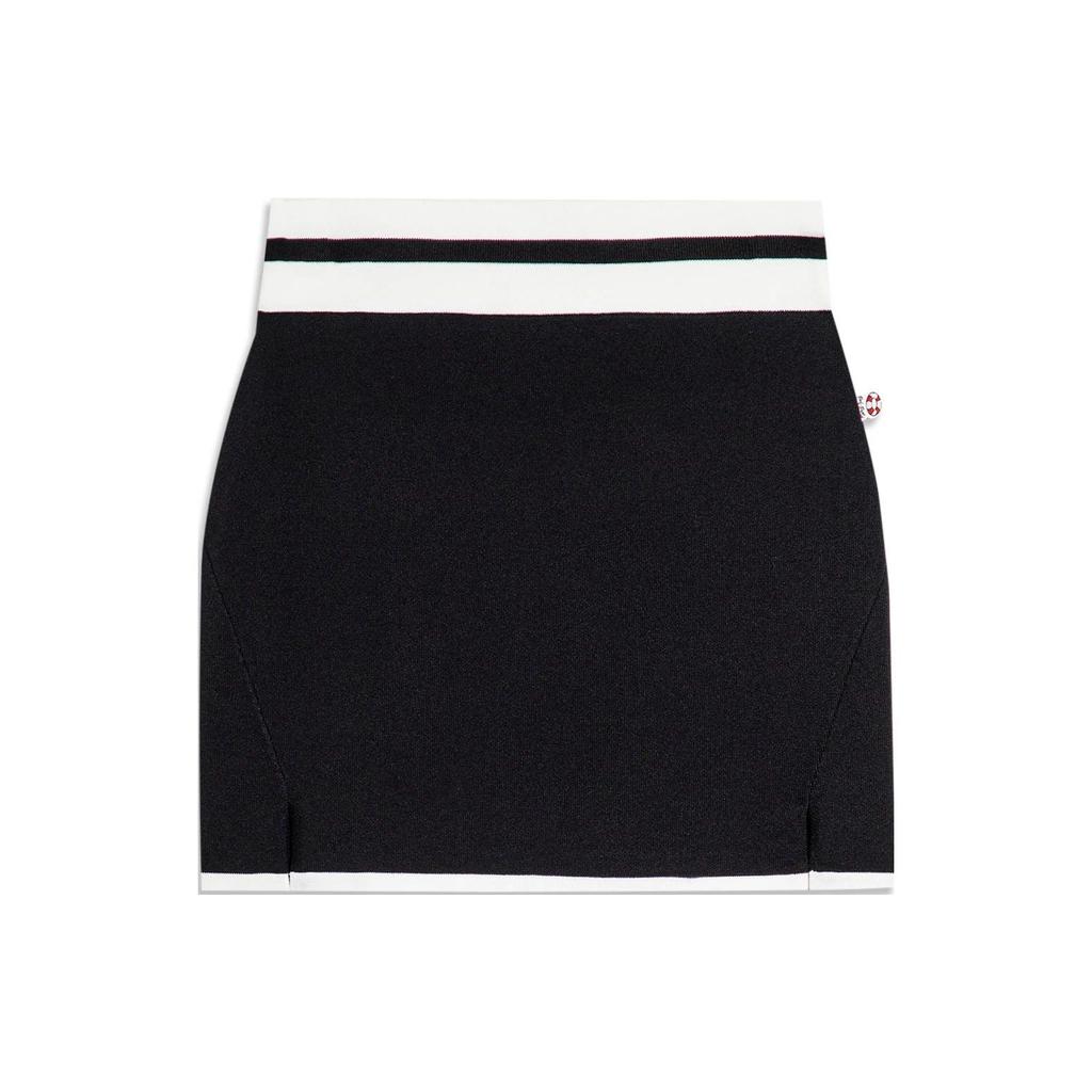 Li-Ning Sports Lifestyle Series League Of Legends Pool Party Collaboration Color Block Waist Tight Casual Skirt Women Skirts Black ASKT710-2