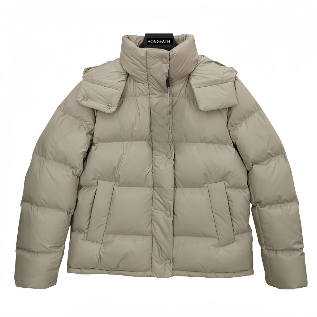 Puff Five-grid DuPont Three-proof Bread Jacket Can Be Traced Back To Samsung White Duck Down Jacket Women's Short Model