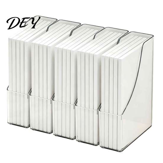School Supply Storage Paper Organizer Letter Tray, Acrylic Stackable Desk File Organizer, Clear Plastic Bin Holder Sorter for Documents, Files,