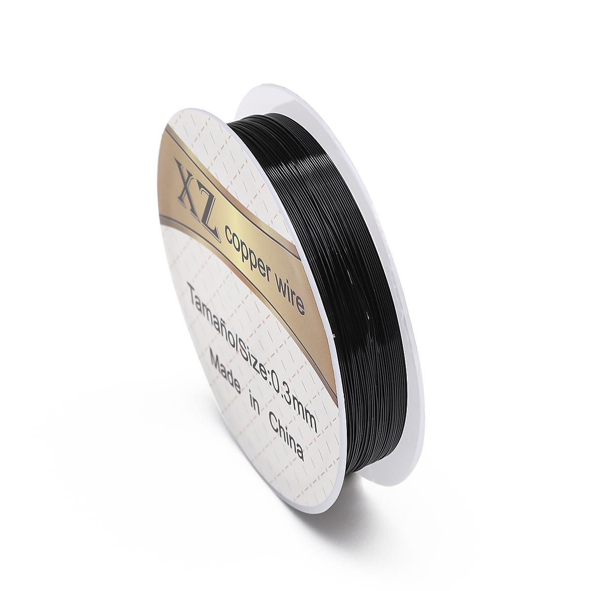 

Медная проволока мульти размера 0,2-0,8 мм, бисерная проволока для изготовления ювелирных изделий своими руками, нить 0.3mm 14.5meter чёрный