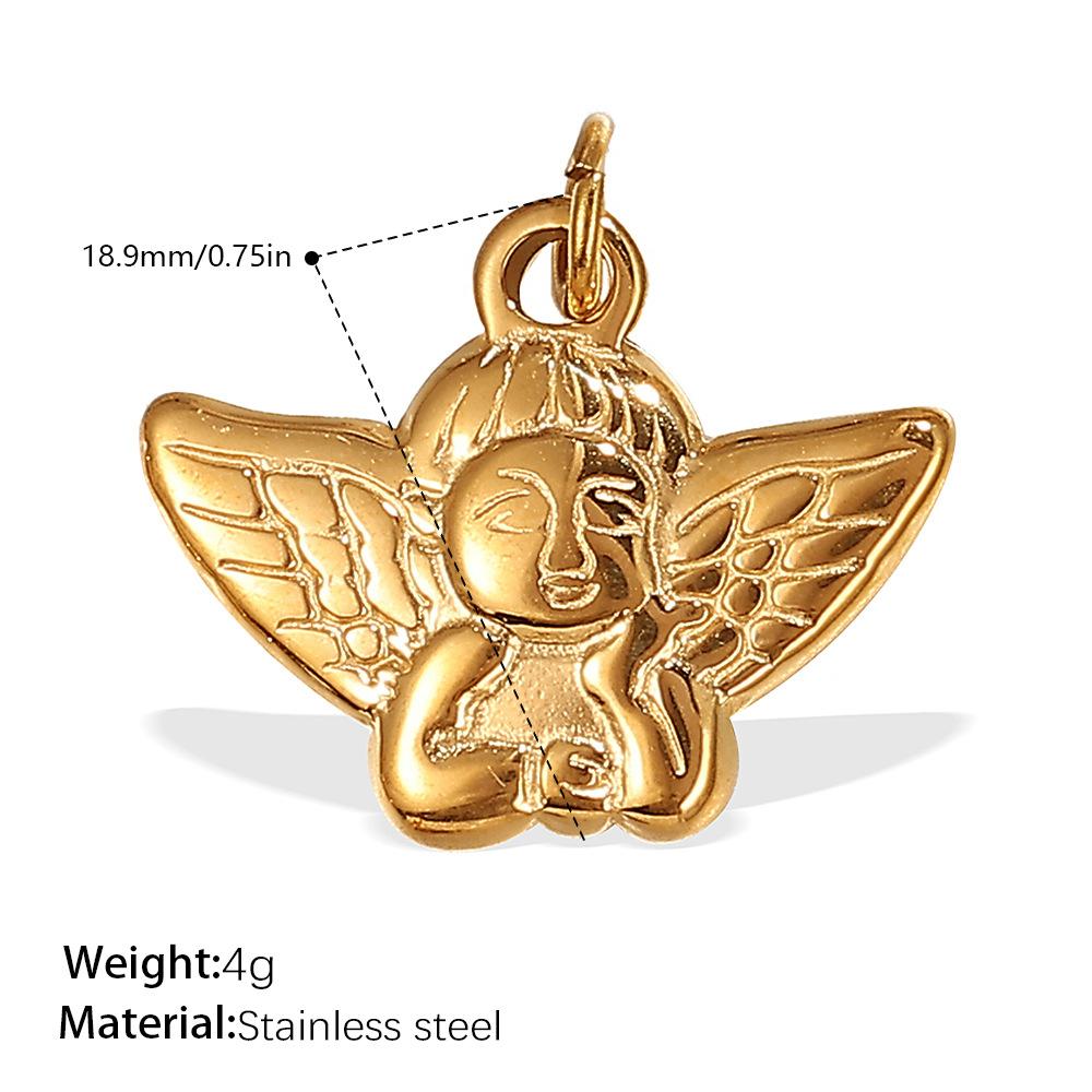 2026 DIY Pendant Necklace Fortune Amulets 18K Gold Plated Stainless Steel Charms Protection Luck Pendants for DIY Jewelry Making