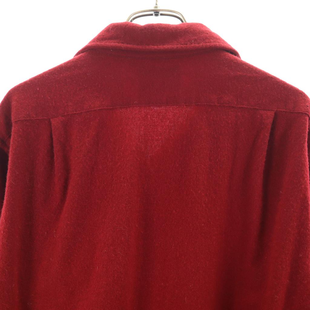 PENDLETON 60s 70s Wallachs Special Order Vintage Long Sleeve Open Collar Shirt Men's Used