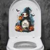 Halloween Ghost Tombstone Bat Bathroom Toilet and Toilet Stickers for Beautification and Decoration