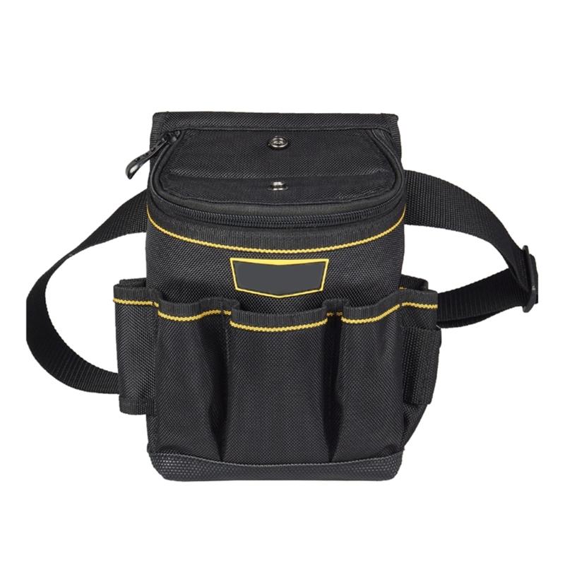 Travel Friendly Tool Bag for Garage Tool Canvas 18Pocket Tool Belt Functional Electrician Tool Bag for Various Project
