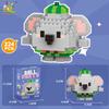 HUIQIBAO Mini Cute Animal Micro Building Blocks 3D Diamond BEE Cat Panda Model Bricks DIY City Construction Toys for Children