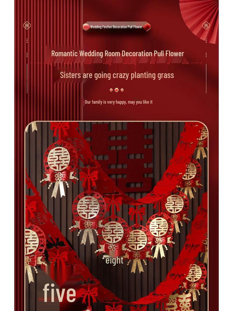 Doppeltes Glück Hochzeitszimmer Dekorationsset für Schlafzimmer und Wohnzimmer