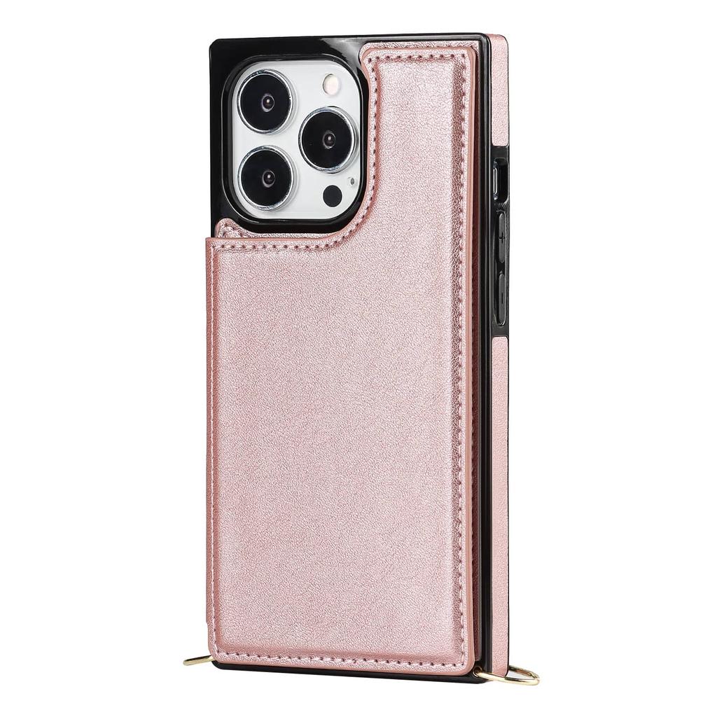 Crossbody Wallet Case for iPhone 14 13 12 11 Pro Max 13 Mini SE 2025 X XS Max XR with Card Slot Holder, Magnetic Flip Folio Case