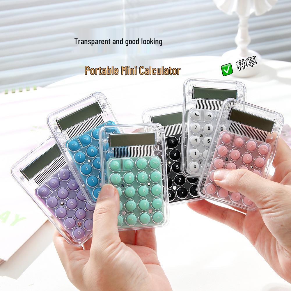 Cute Mini Pocket Calculator for Students - Portable, Candy Colors, User-Friendly Design