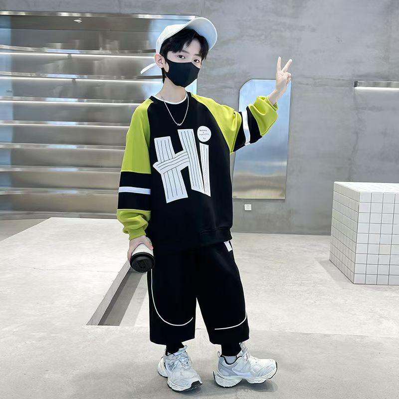 Boys Fashion Hoodie Set 2025 Spring and Autumn Children Leisure Set