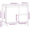 VidaXL Armoire de bain sonoma gris 65x33x60 cm bois d'ingénierie 831610