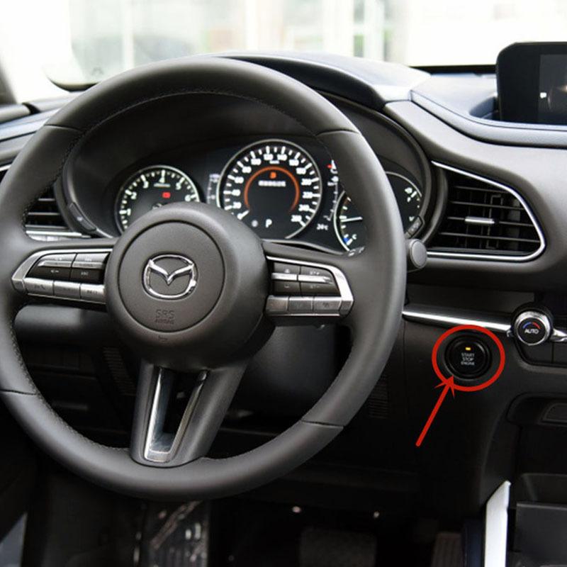 Ignition Start Stop Engine Ring Interior Metal Trim Cover for Mazda Cx30 Cx 30   Garnish Accessories
