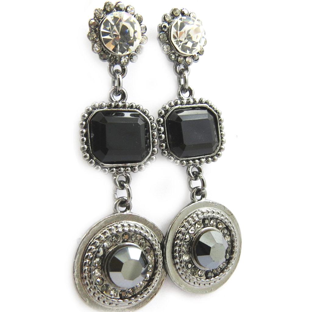 NOA [G8297] - Gray 'Sissi' Designer Earrings