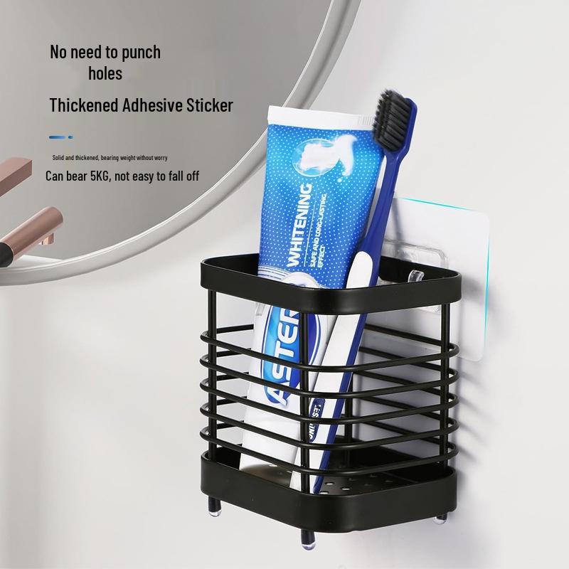 Stainless Steel Electric Toothbrush Wall Holder & Toothpaste Draining Rack