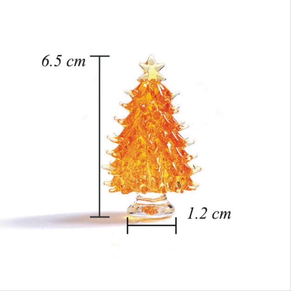 Creative Crystal Christmas Tree Figurines Home Xmas Decoration Paperweight Crafts Art&Collection Table Ornaments Souvenir Gifts