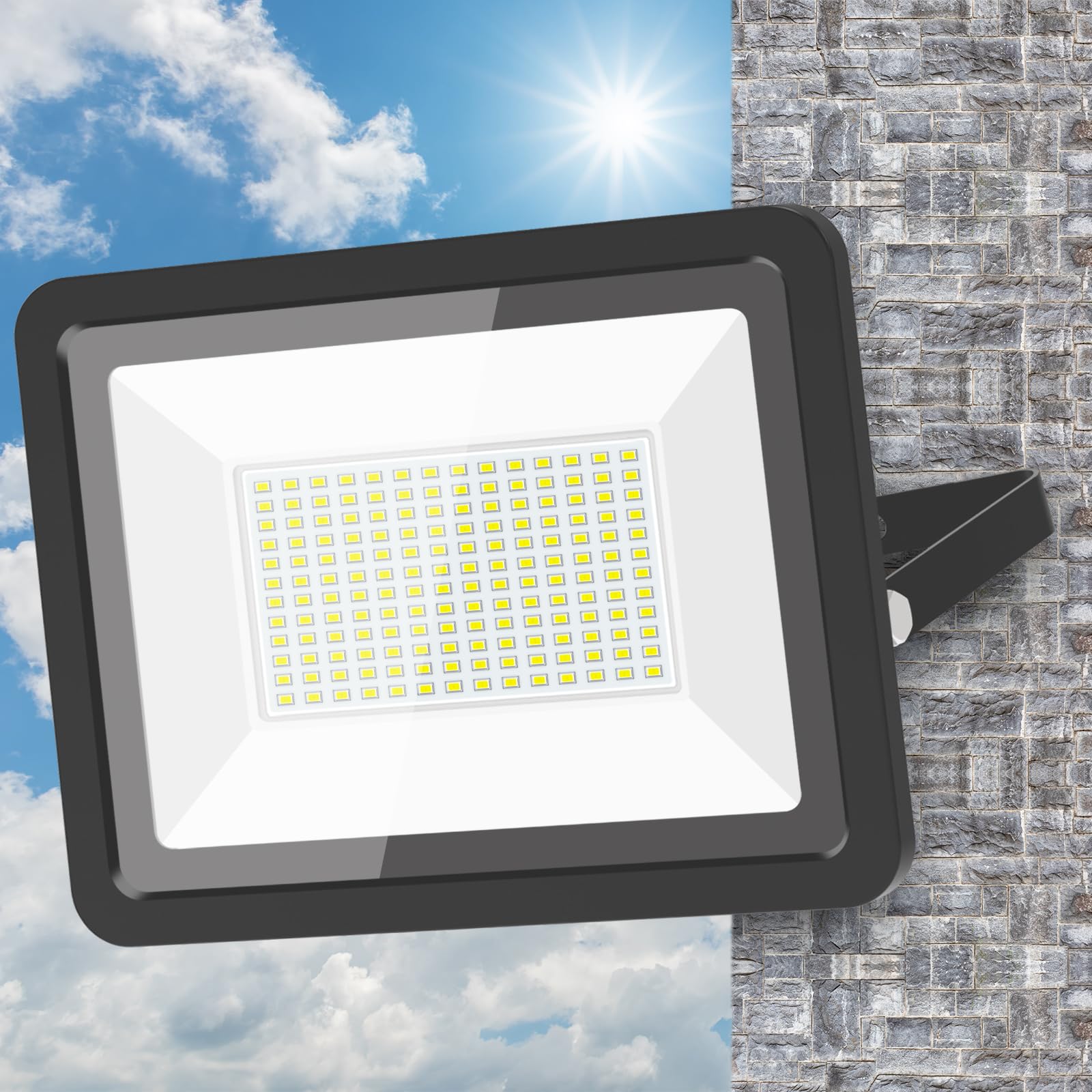 

Тонкий набір світлодіодних прожекторів KIWEN 200 Вт 20000 лм Прожектор денного світла Світлодіодний прожектор для зовнішнього освітлення IP66, водонепроникний, сумісний із сильним дощем, світлодіодний світлодіод 100 В