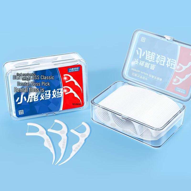 FAWNMUM Classic Extra-Fine Double Line Dental Floss Picks