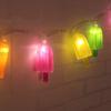 Outdoor Ornament Lights Ice Cream String Fairy Candles Flickering Plastic
