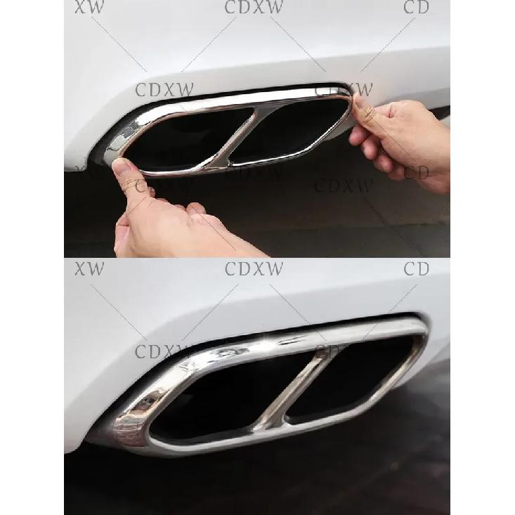 For Volvo XC60 S60 XC90 S90 V90 Stainless Steel Car Tail Muffler Exhaust Pipe Output Cover Decorative Cover Car Accessories
