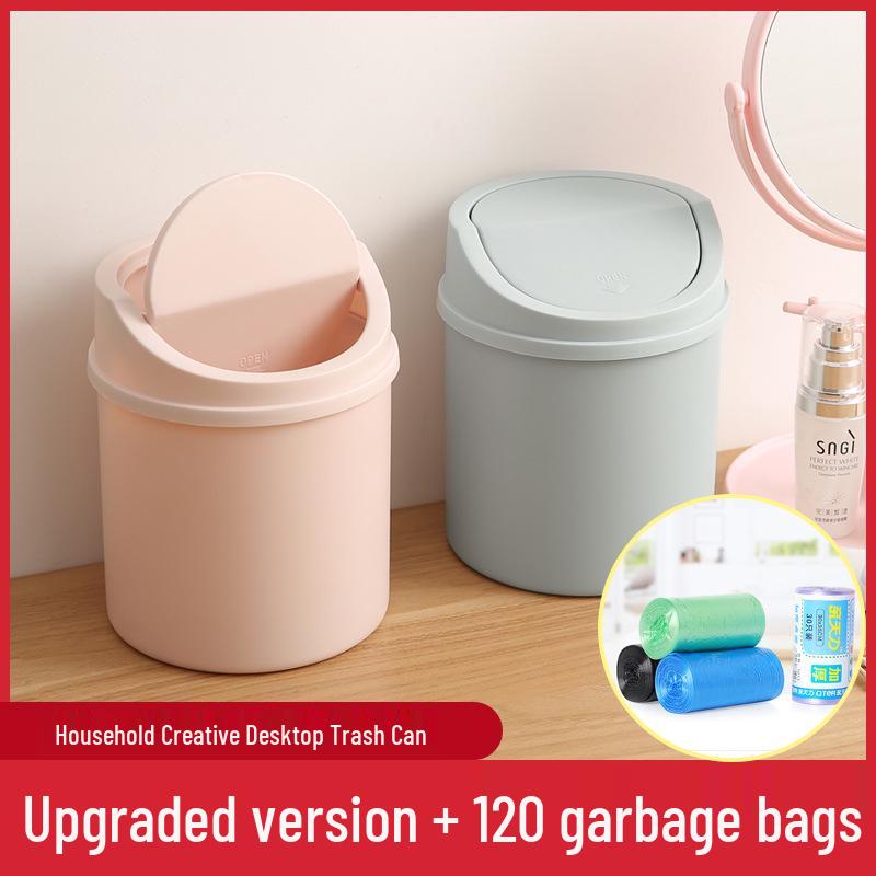 Mini Desktop Trash Can for Dorm or Bedside - Cute and Compact