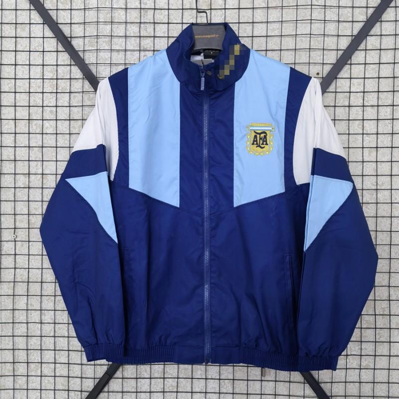Unisex Long Windbreaker Jacket Retro Sport Coat Football Training Outdoor Casual Wear Fall Winter