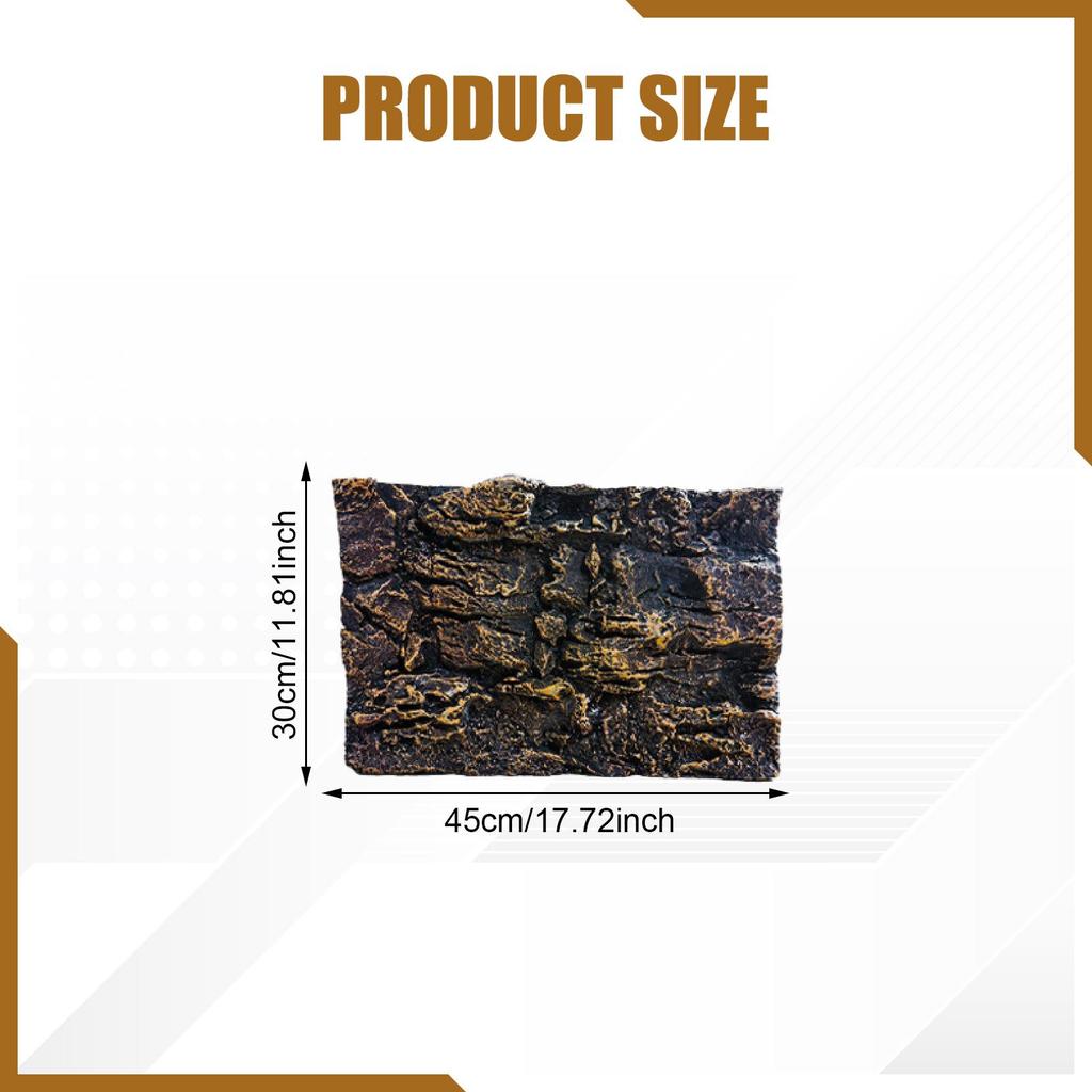 3D Rock Aquarium Background Replacement Decoration,Photography Rocky Terrarium Background Simulation Rock for Snake Gecko Lizard