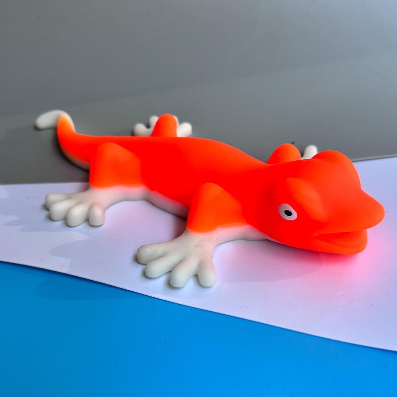 1Pcs Simulation Lizard Colorful Cartoon TPR Stretchy Lizard Toy Soft Stress Relief Squeeze Fidget Toy
