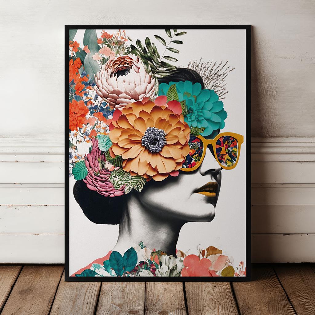 Poster Portrait Woman Collage