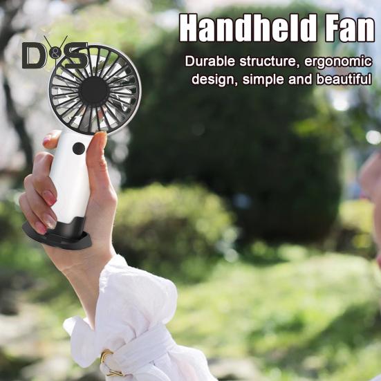 Handgehaltener kleiner Ventilator, starker Luftstrom, geringe Geräuschentwicklung, geringer Stromverbrauch, kompakte Größe, tragbarer batteriebetriebener Taschenkühlventilator