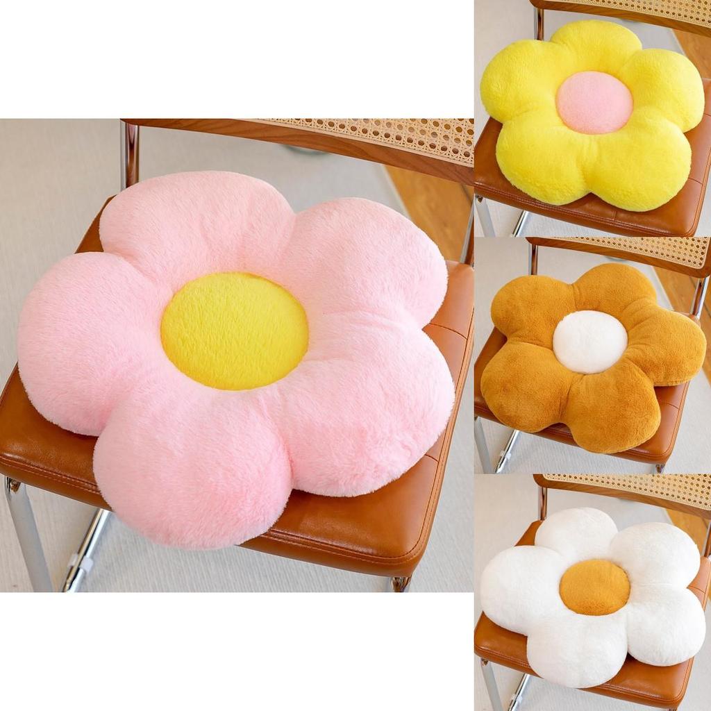 Gemütliches Blumenkissen für Sofa und Boden in lebhaften, farbenfrohen Blumendesigns