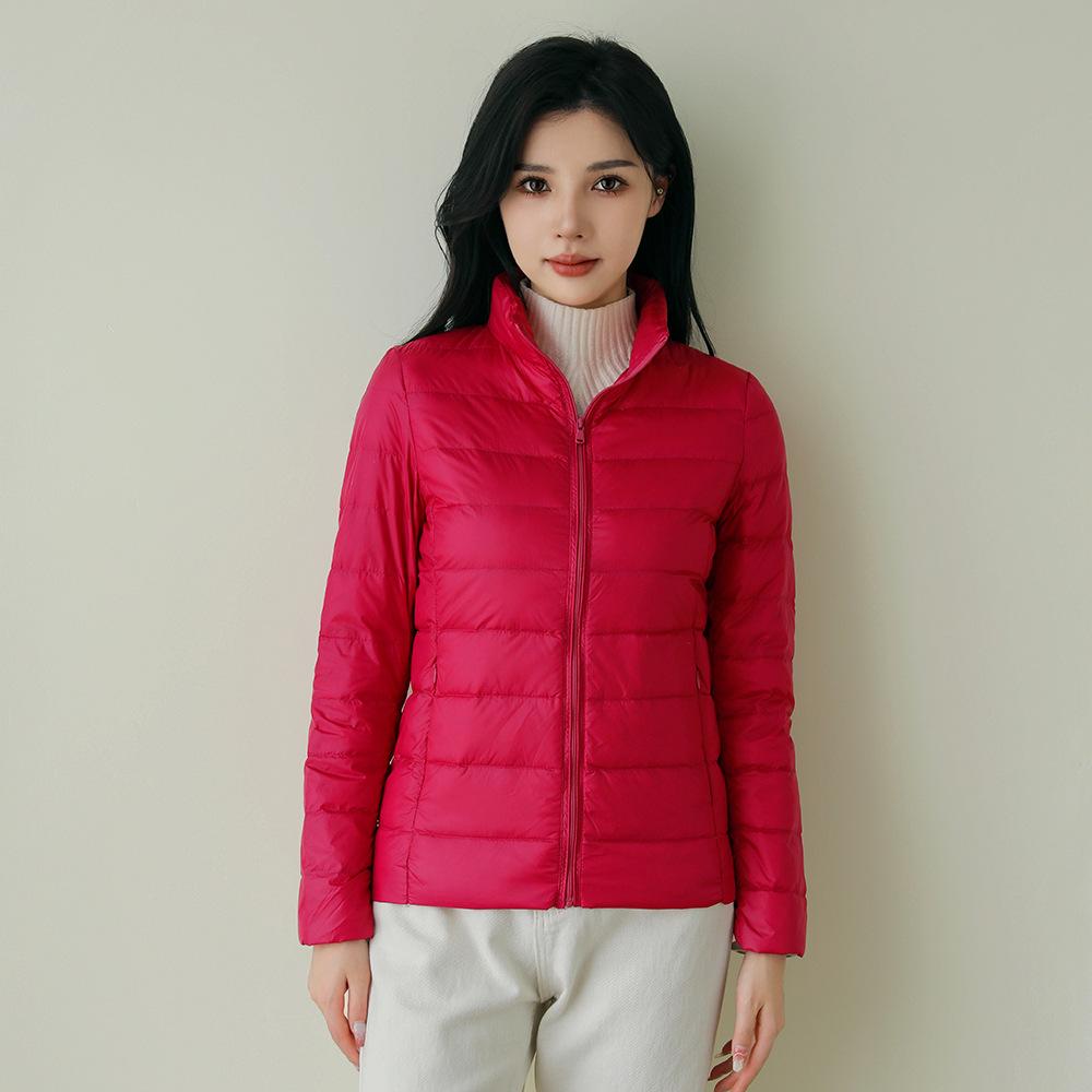 Women Short Slim Fit Puffer Jackets Spring Female Ultra Lightweight Packable Warm Coat Portable Outwear Coats
