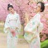 Dámské japonské kimono a yukata šaty pro formální fotografování
