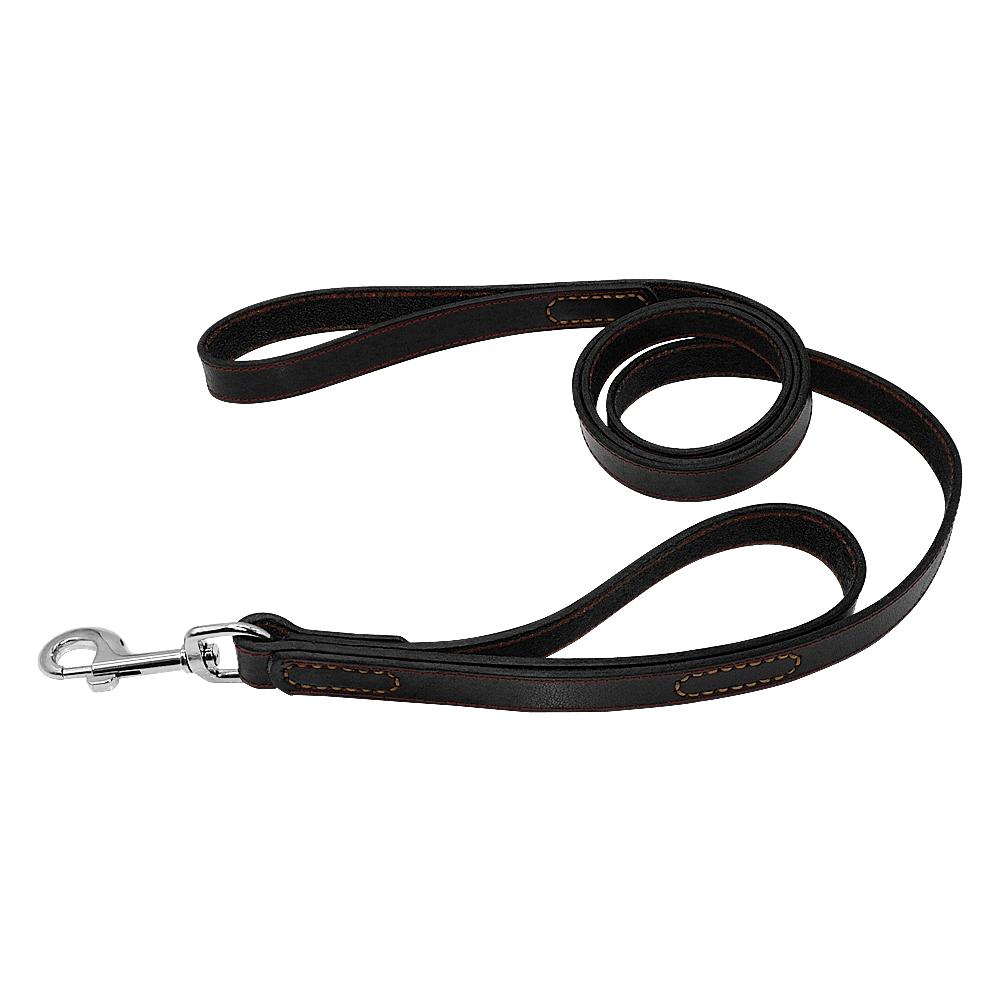 Genuine Leather Pet Dog Leash Rope Pet Training Walking Lead Leashes For Medium Large Dogs Quick Control With 2 Handles