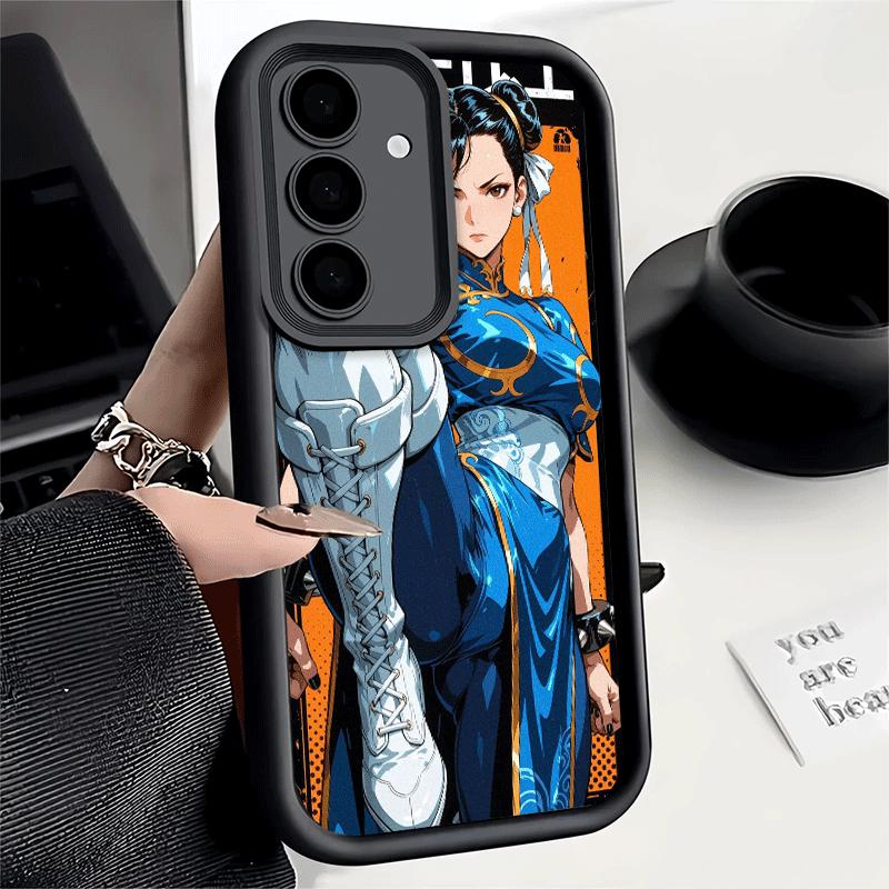 Phone Case for Samsung Galaxy S26 S25 Ultra S24 FE ChunLi S-Street F-FighterS Shell S23 Plus S22 + S21 S20 5G Soft Silicone Fund