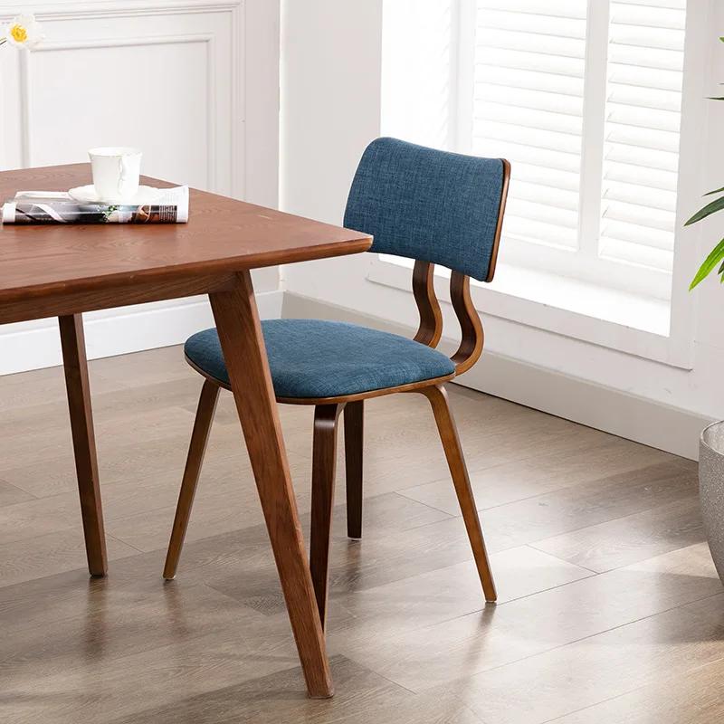 Stool dining chair home Nordic solid wood dining chair modern minimalist light luxury dining table chair backrest