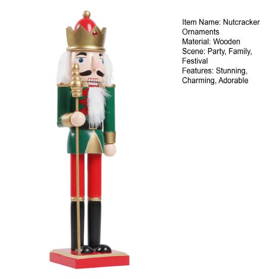 Weihnachts-Nussknacker-Ornament Großer Holzsoldaten-Nussknacker Figur für Weihnachtsbaum Haustür Hoteldekoration