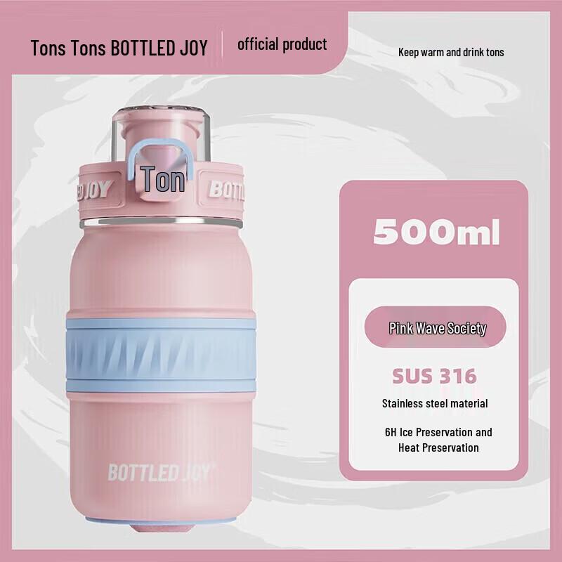 TonTon 316 Stainless Steel Kids Thermos Bottle, 500ml