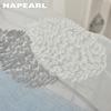 1PC NAPEARL 10%-20% Shading White Transparent Floral Embroidered Grey Leaves Tulle Sheer Voile Curtain for Living Room Bedroom
