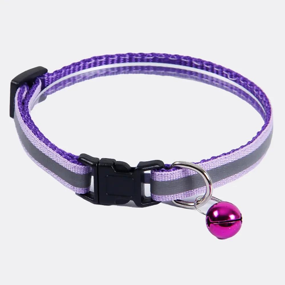 Cute Dog Cat Collar Cat Necklace Adjustable Reflective Colorful Bell Patch Collar Buckle Dog Collar Pet Items Dog Accessories