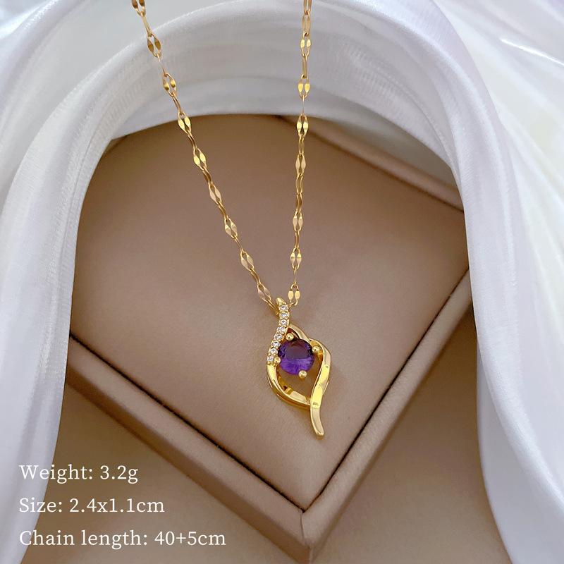 Micro-Inlaid Real Gold Full Diamond Light Luxury Small Waist Necklace Women'S New Collarbone Chain Light Luxury Niche Design Sense