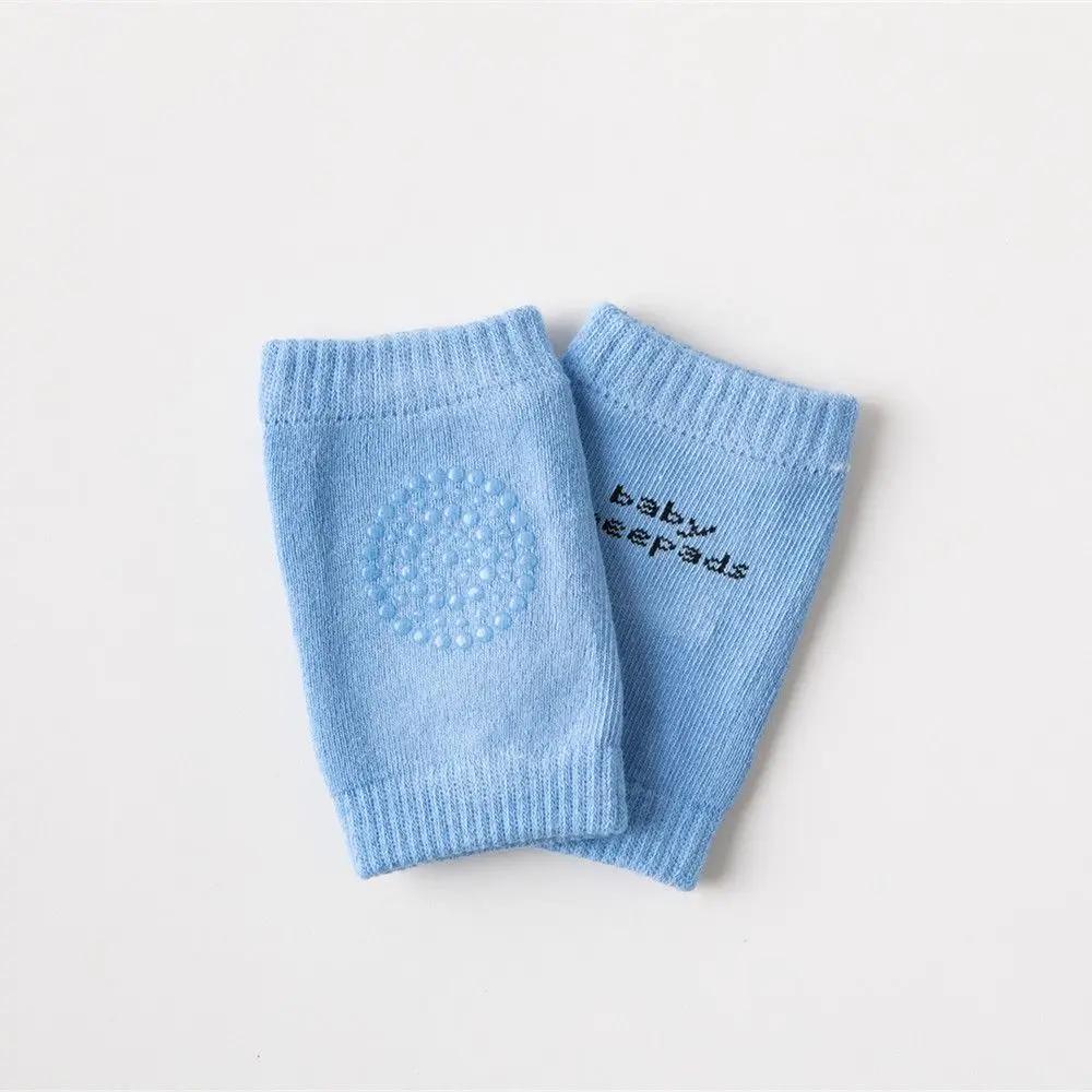 Safety Protector Toddler Leg Warmer 1Pairs Baby Knee Pads Toddler Crawling Anti-Slip Solid Infant Boys Girls Elbow Cushion Pad