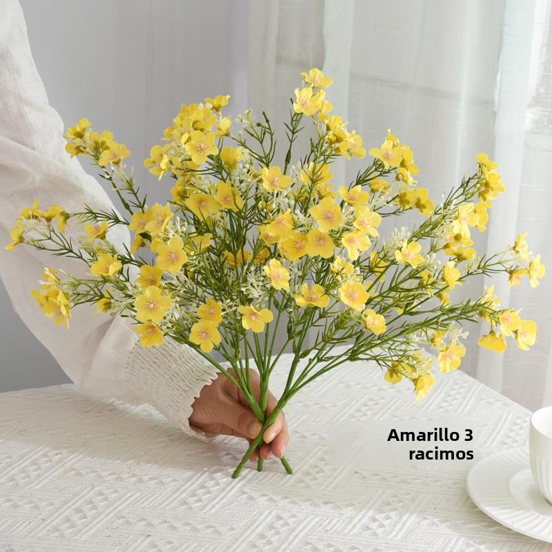 Rustic Flasket Set Artificial Flowers Dried Flowers Living Room Desktop Floral Art Decorations Small Floral Pattern Tia...