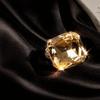 Adjustable Size Rhinestone Ring Exaggerated Statement Ring Oversized Square Sugar Ring  For Women