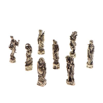 Handmade Retro The Eight Immortals Crossing The Sea Statue Diy Ornament Pendant