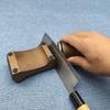 Wooden Magnetic Base Knife Sharpener, 4-Sided, Manual, Medium Grit, No Electricity Needed, for Kitchen Use