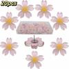 20/30pcs Durable Resin Flower Push Pins Cherry Blossom Shaped Decorative Thumbtacks  Photo Wall