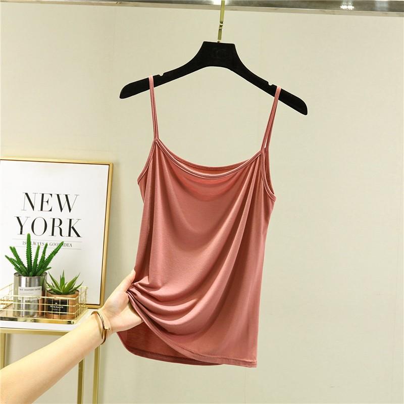 Modal Sling Women, Summer Cold Solid Color Vest Women, Thin Can Be Worn Outside Japanese Inner Bottom Top
