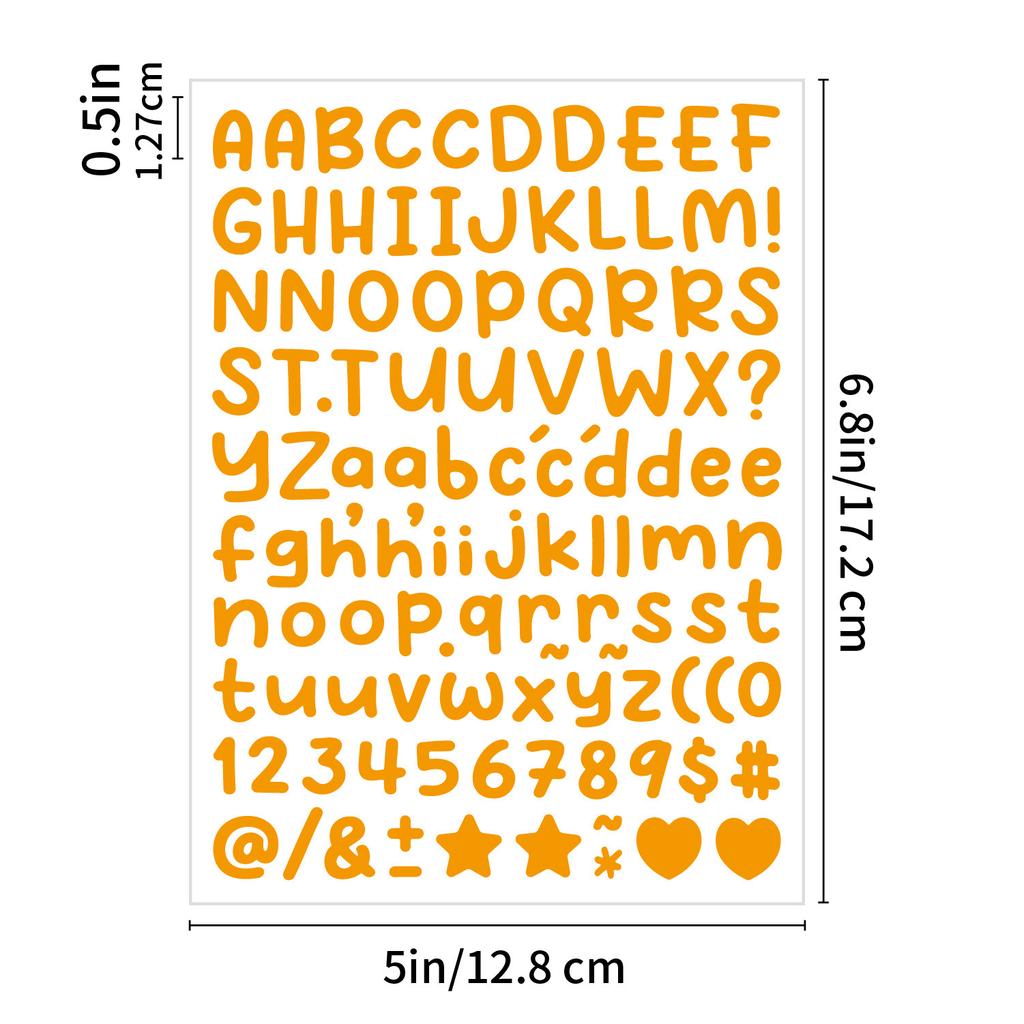 0.5inch Alphabet Stickers Small Size Greeting Cards Decorative Letter Stickers for Clipping Books